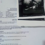 Ultrasonogram report before treatment